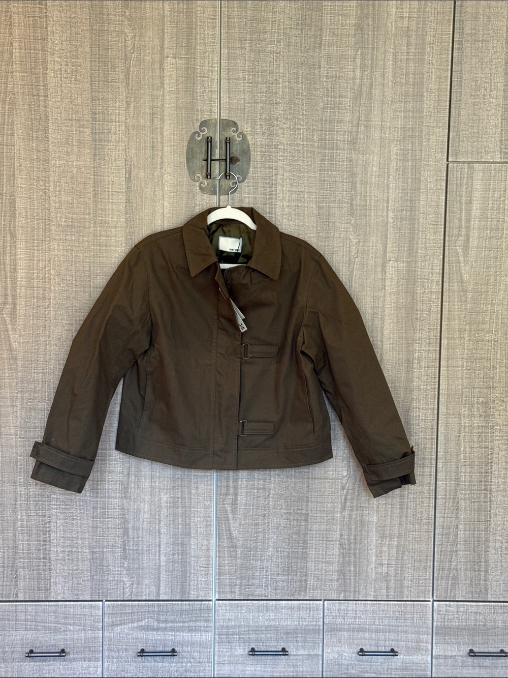 WE-AR4‎ Cropped Jacket Buckle Fastenings At Front